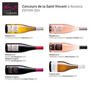 Vins médaillés Saint Vincent 2024, Ancenis, Domaine des Galloires.