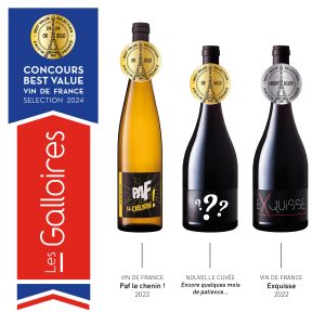 Bouteilles de vin français récompensées, concours 2024.